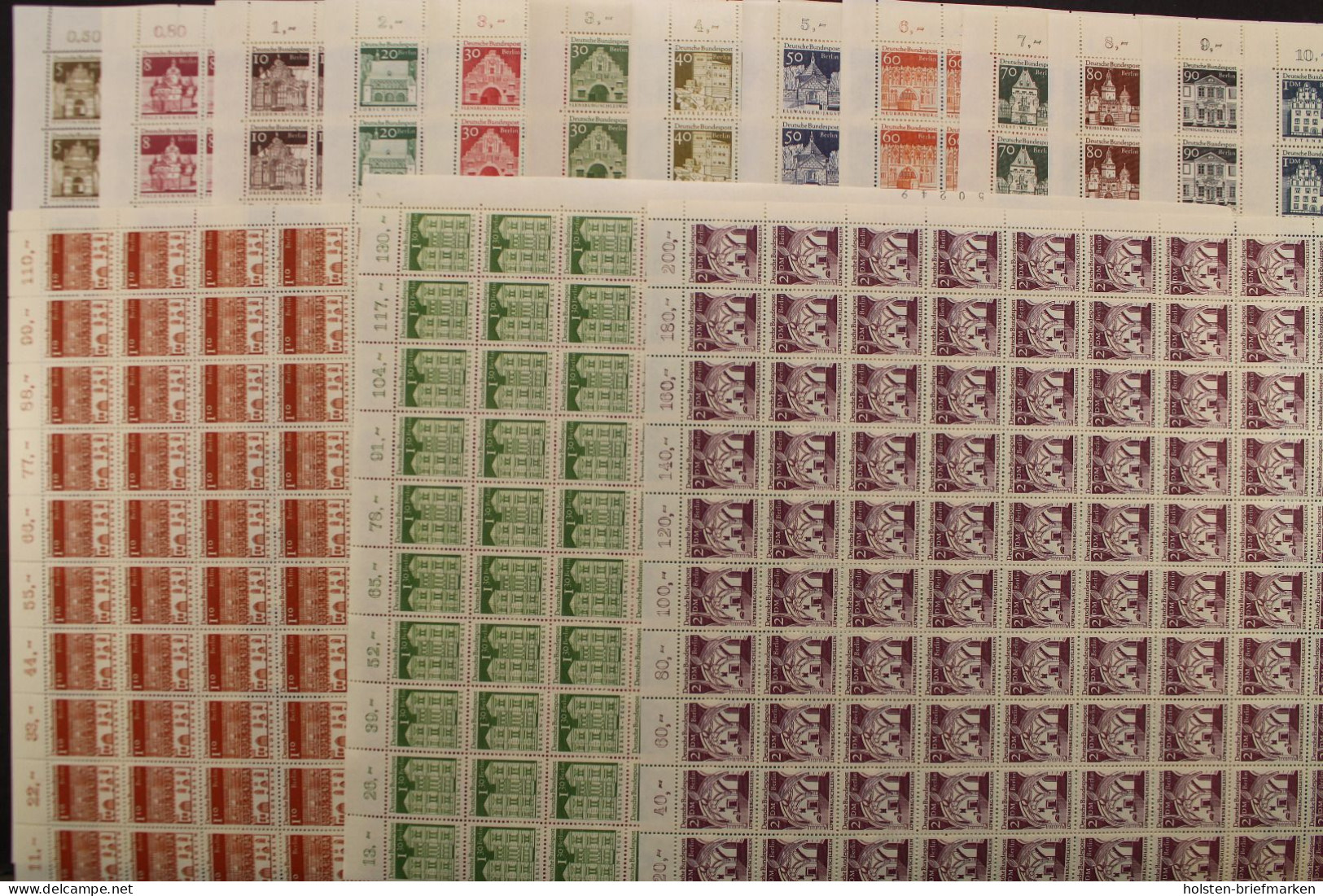 Berlin, MiNr. 270-285, 100er Bogensatz, Postfrisch - Blocks & Sheetlets