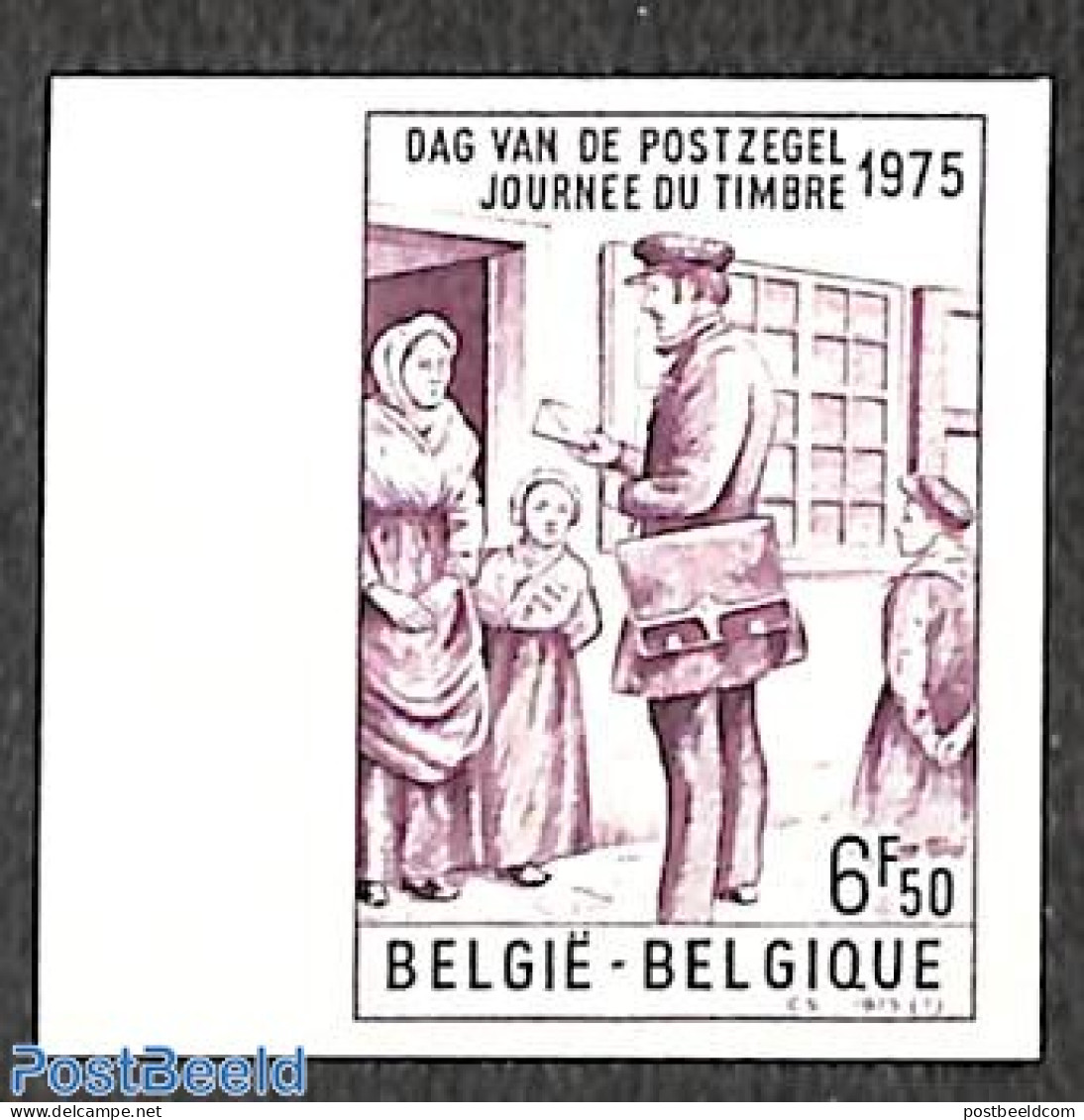 Belgium 1975 Stamp Day 1v, Imperforated, Mint NH, Post - Stamp Day - Unused Stamps