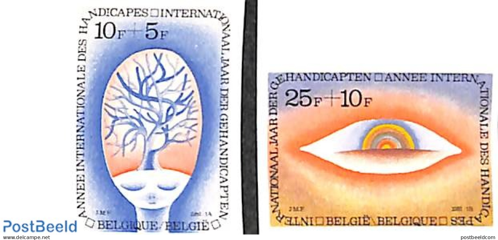 Belgium 1981 Int. Year Of Disabled People 2v, Imperforated, Mint NH, Health - Disabled Persons - Int. Year Of Disabled.. - Ongebruikt