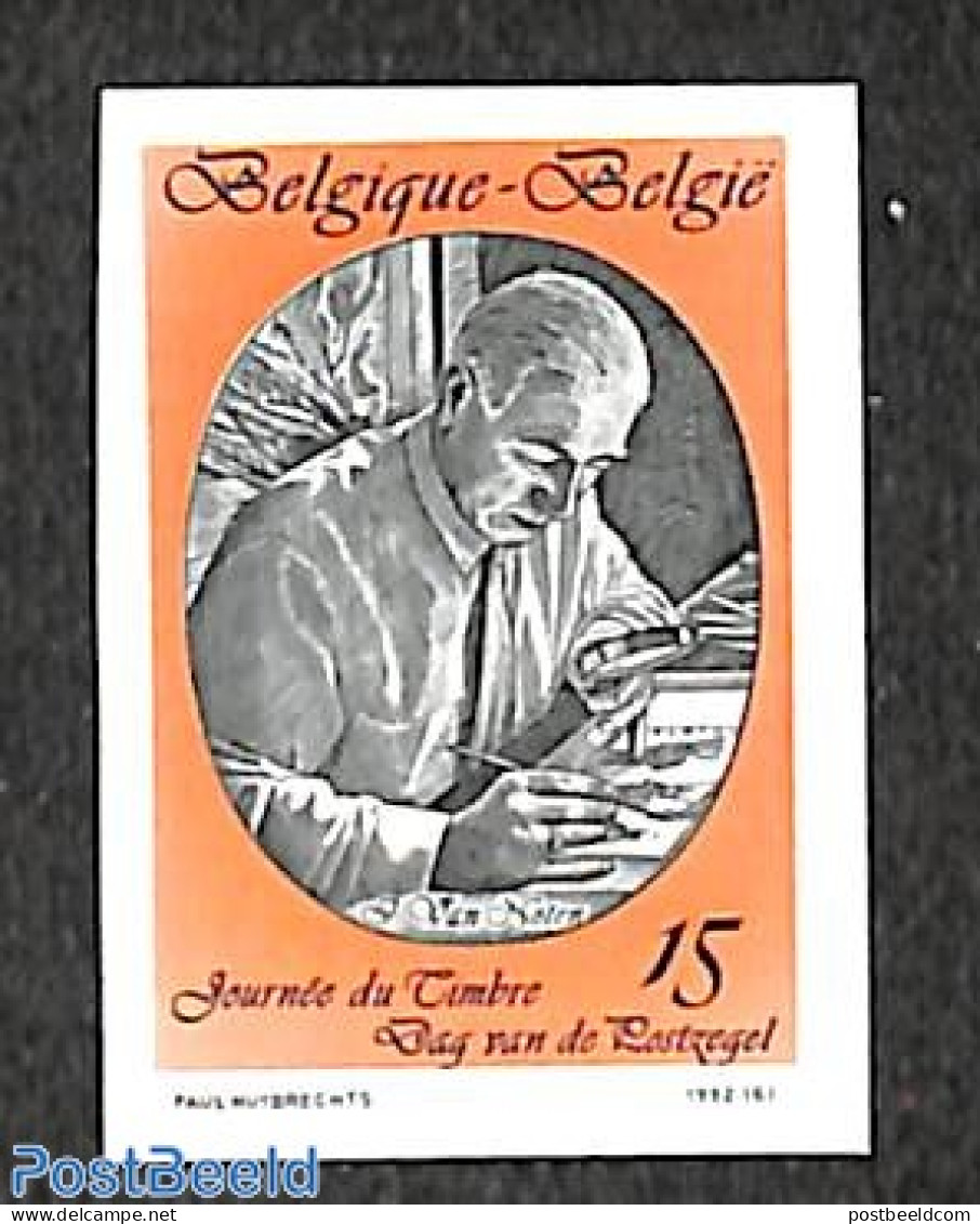 Belgium 1992 Stamp Day 1v, Imperforated, Mint NH, Stamp Day - Ongebruikt