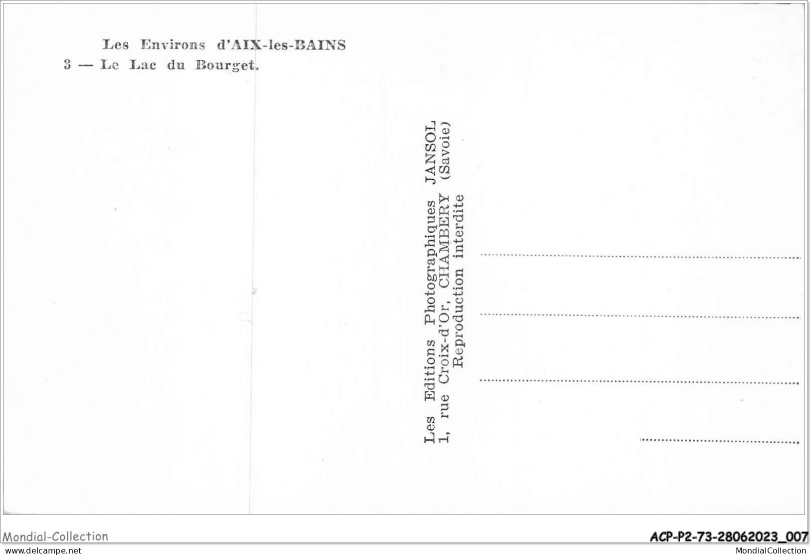 ACPP2-73-0095 - Les Environs D'AIX-LES-BAINS - Le Lac Du Bourget - Le Bourget Du Lac