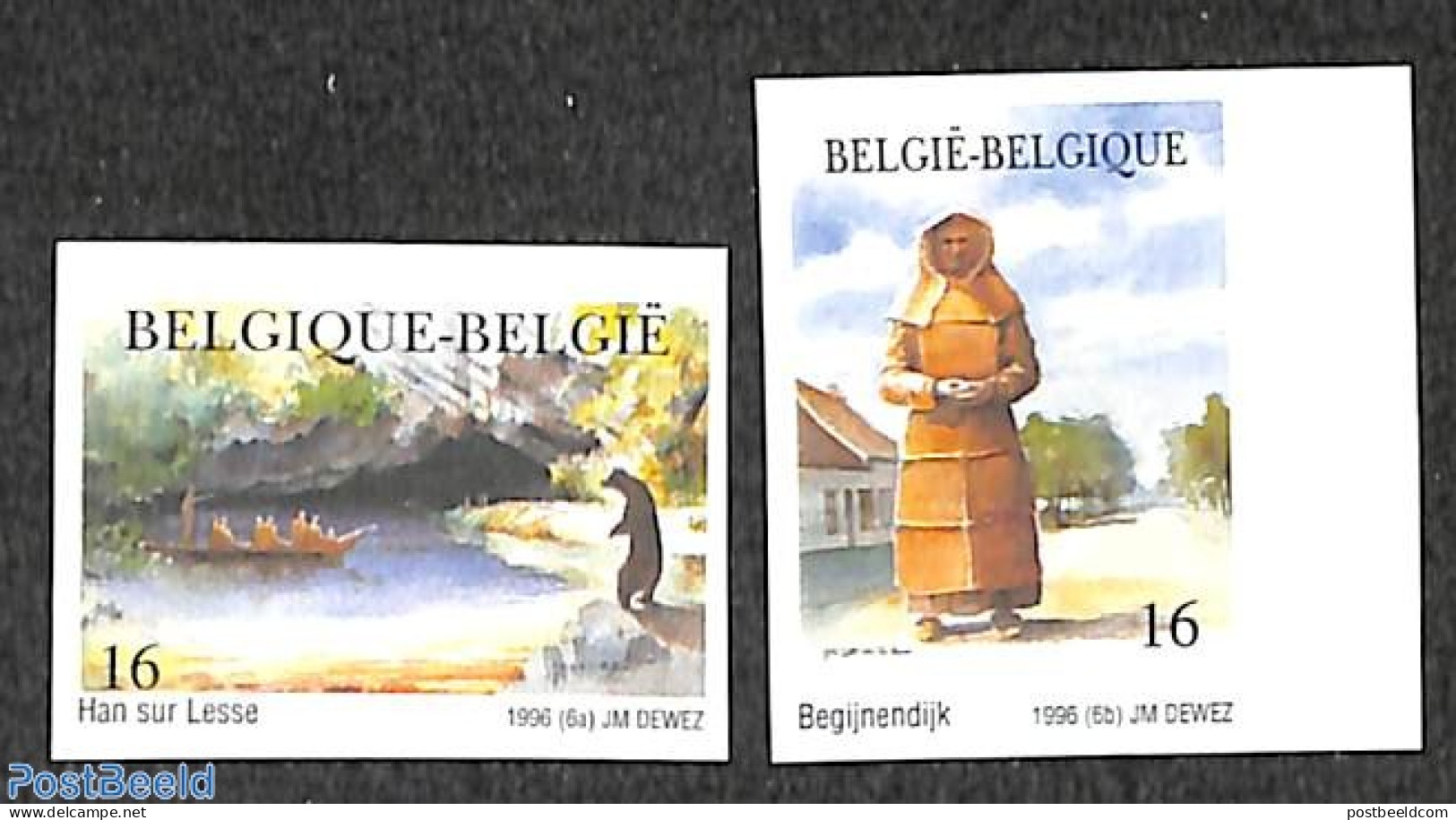 Belgium 1996 Tourism 2v, Imperforated, Mint NH, History - Various - Geology - Tourism - Ongebruikt