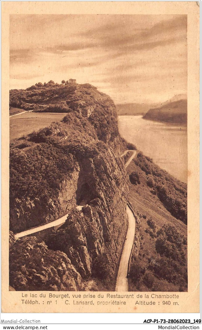 ACPP1-73-0076 - LE LAC DU BOURGET - Vue Prise Du Restaurant De La Chambotte - Le Bourget Du Lac