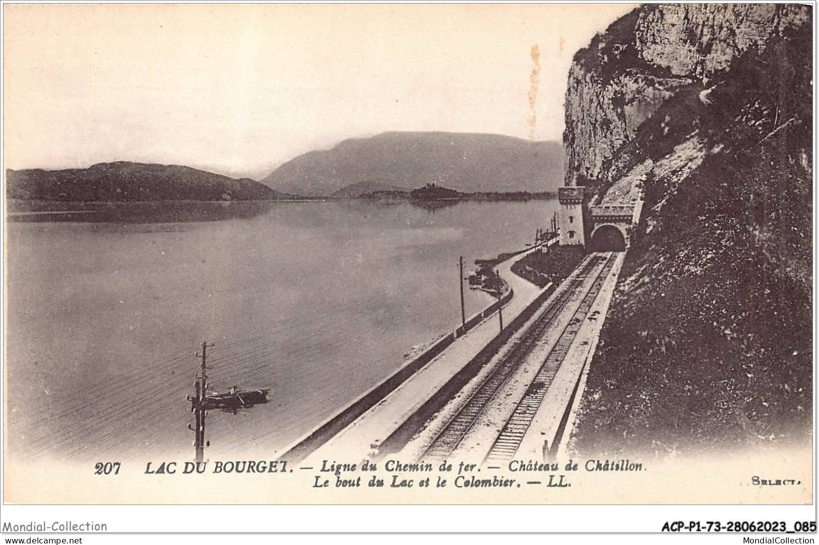 ACPP1-73-0044 - LE LAC BOURGET - Ligne Du Chemin De Fer - Chateau De Chatillon - Le Bourget Du Lac