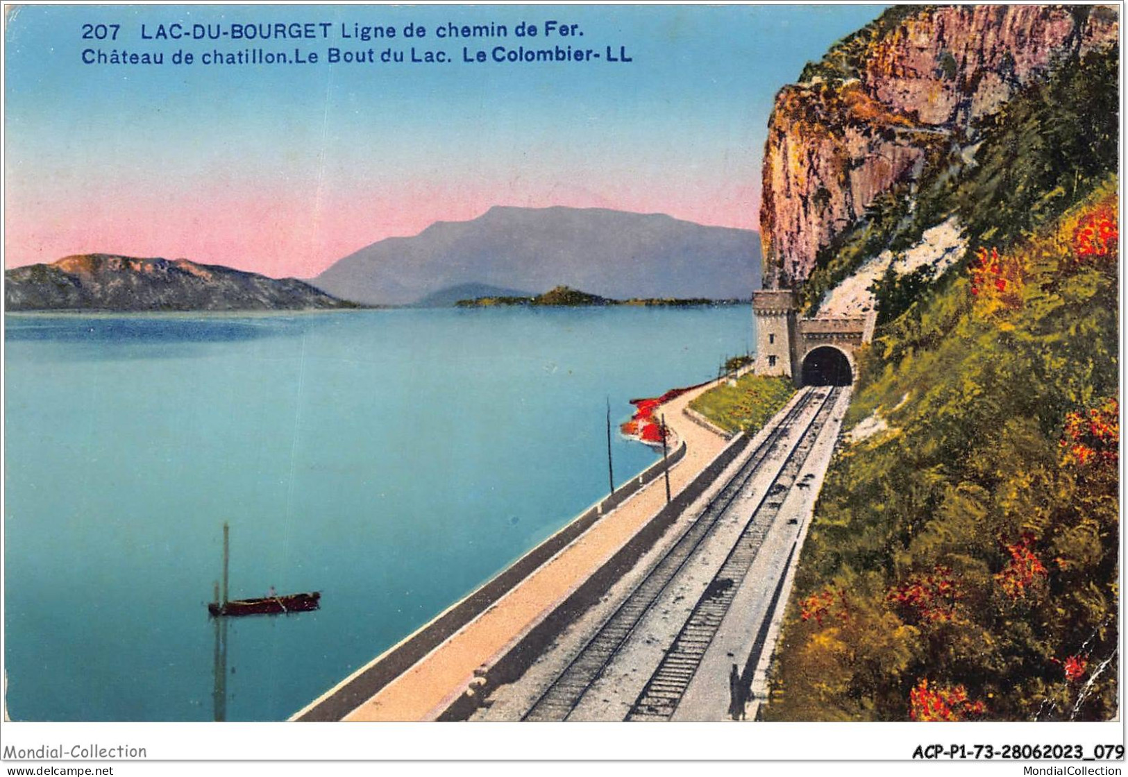 ACPP1-73-0041 - LE LAC BOURGET Ligne Du Chemin De Fer - Chateau De Chatillon - Le Bout Du Lac  - Le Colombier - Le Bourget Du Lac