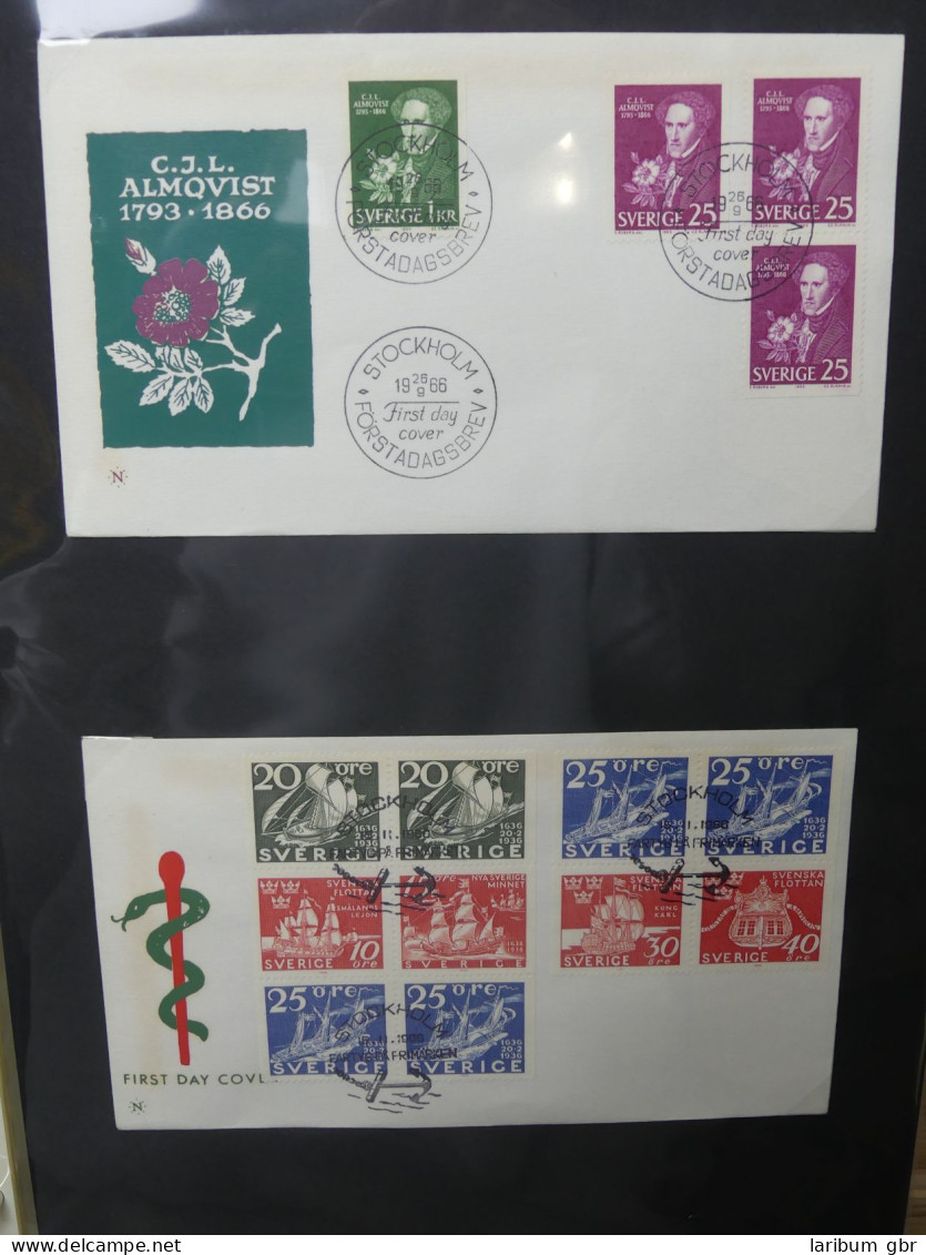 Schweden FDCs ab 1966 besammelt im Ring Binder #LY667