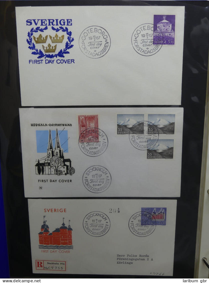 Schweden FDCs ab 1966 besammelt im Ring Binder #LY667