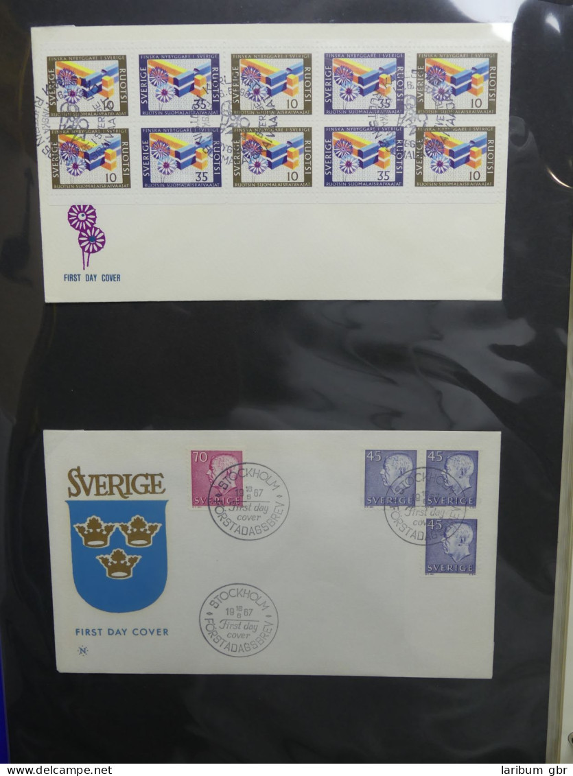 Schweden FDCs ab 1966 besammelt im Ring Binder #LY667