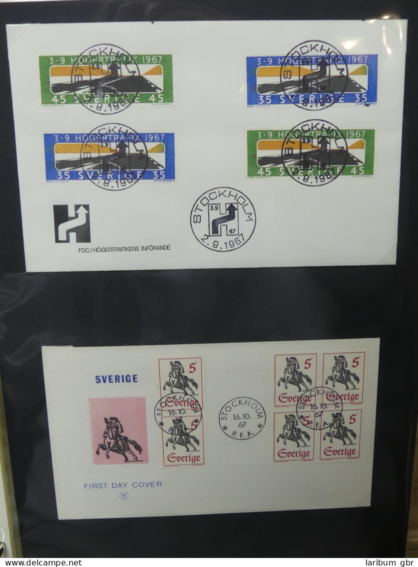 Schweden FDCs ab 1966 besammelt im Ring Binder #LY667