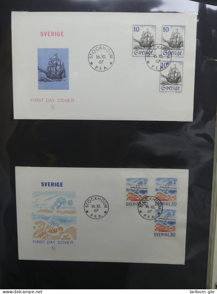 Schweden FDCs ab 1966 besammelt im Ring Binder #LY667