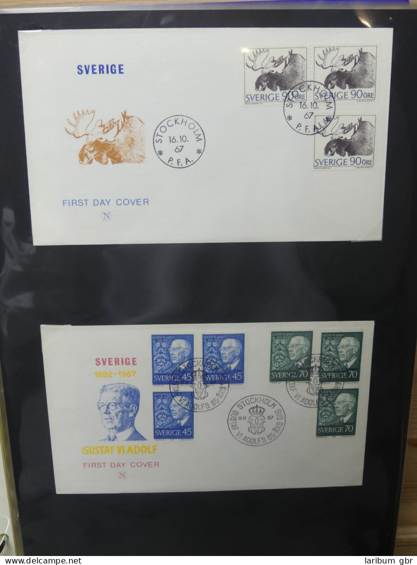 Schweden FDCs ab 1966 besammelt im Ring Binder #LY667