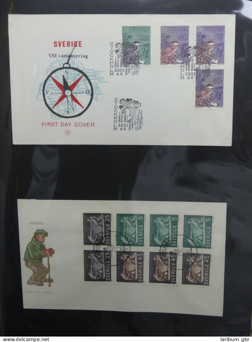 Schweden FDCs ab 1966 besammelt im Ring Binder #LY667