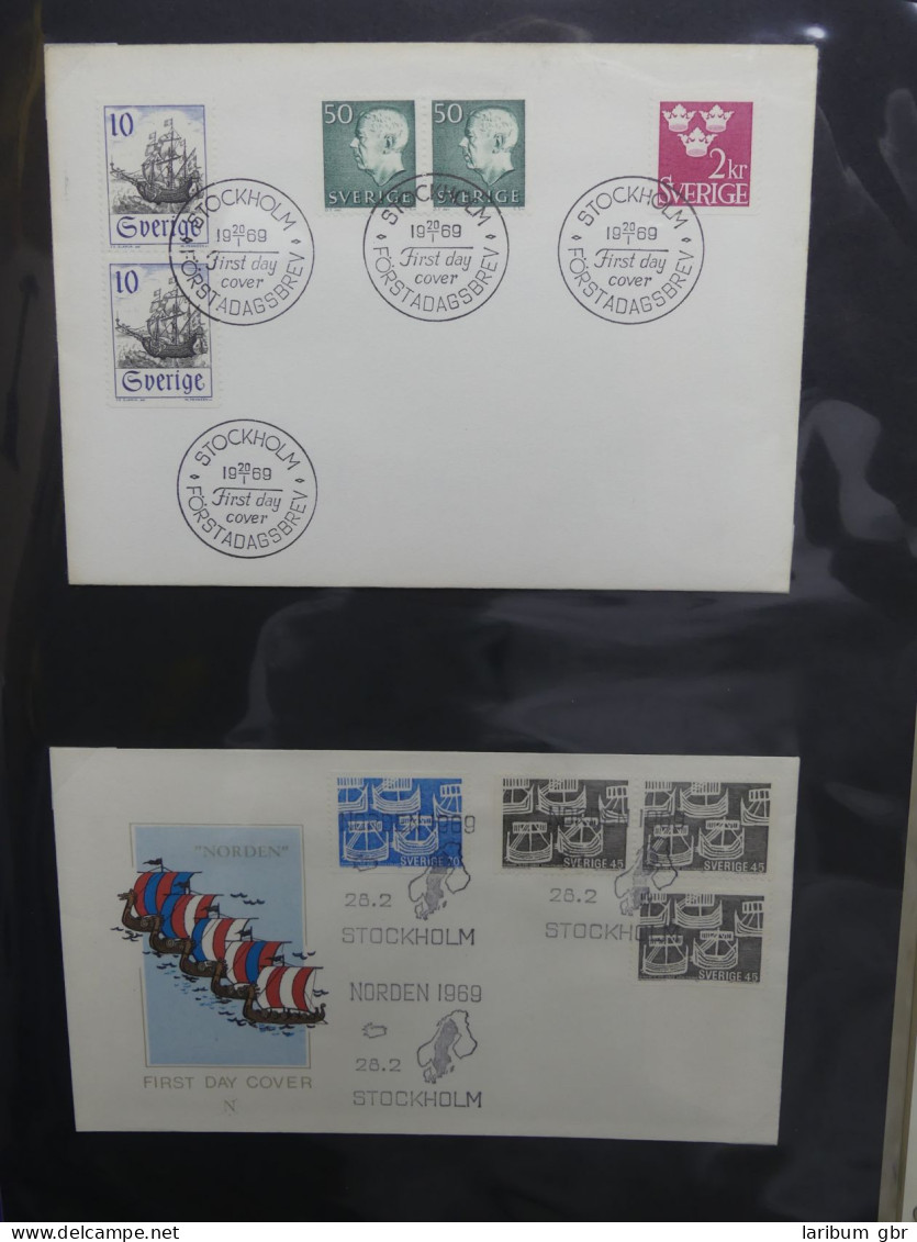 Schweden FDCs ab 1966 besammelt im Ring Binder #LY667