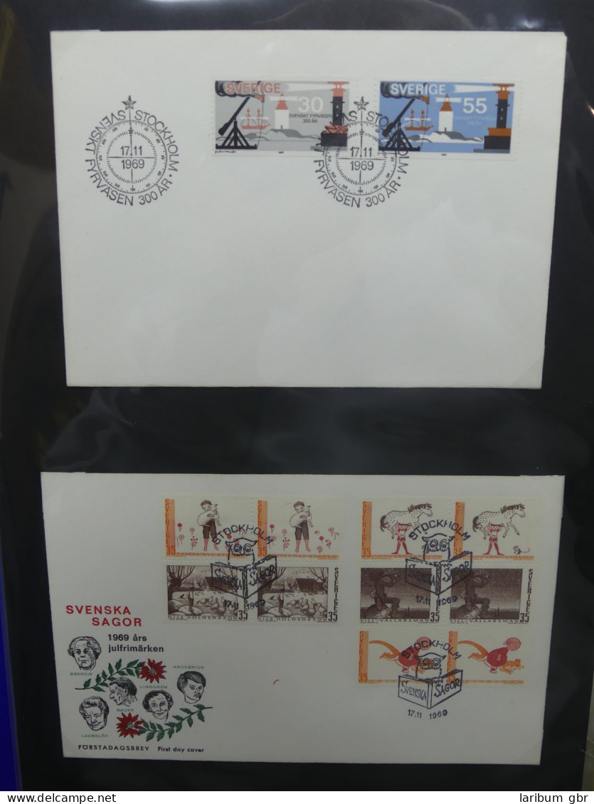 Schweden FDCs ab 1966 besammelt im Ring Binder #LY667