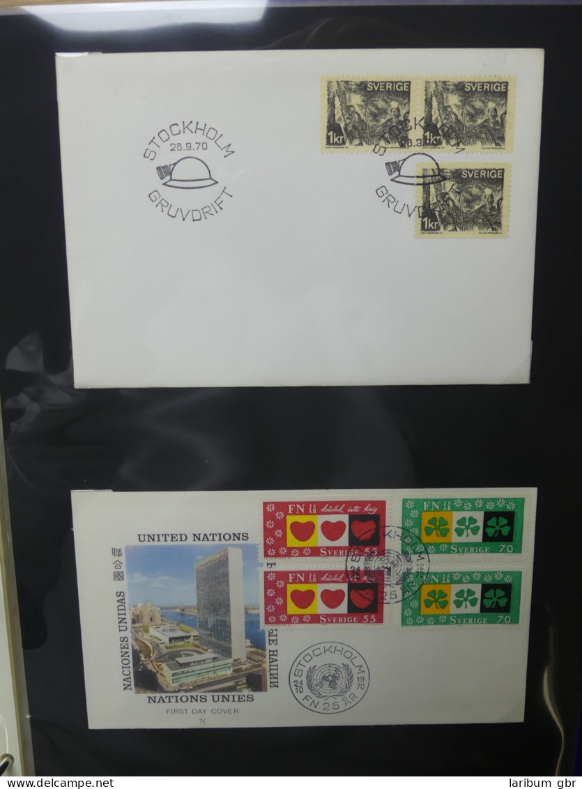 Schweden FDCs ab 1966 besammelt im Ring Binder #LY667