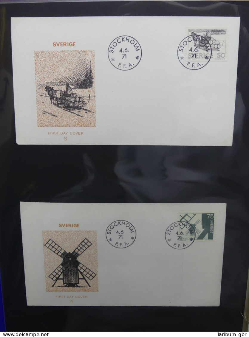 Schweden FDCs ab 1966 besammelt im Ring Binder #LY667