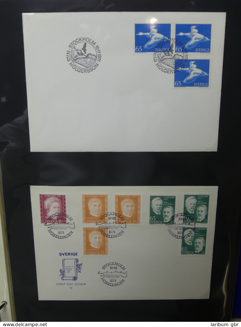 Schweden FDCs ab 1966 besammelt im Ring Binder #LY667