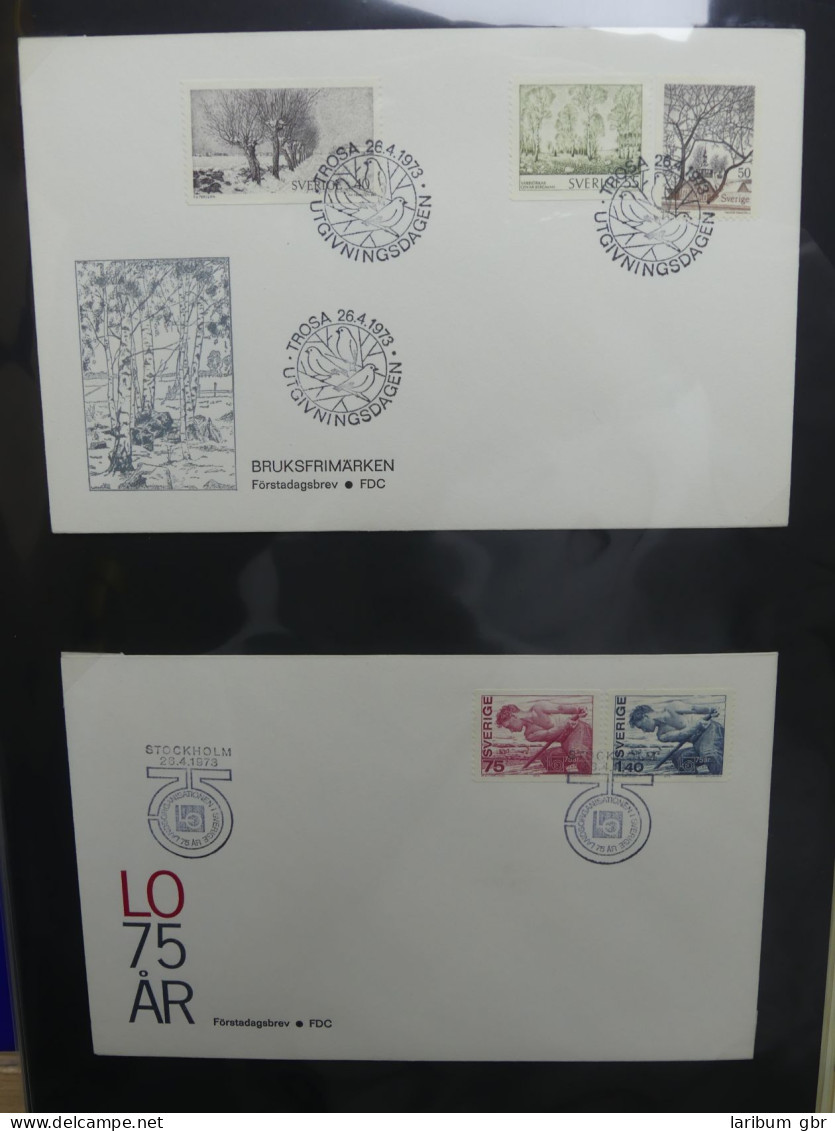 Schweden FDCs ab 1966 besammelt im Ring Binder #LY667