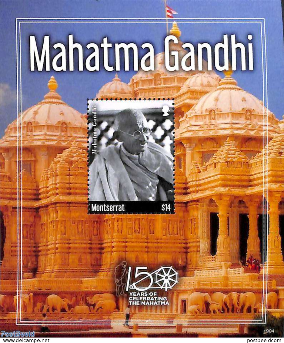 Montserrat 2019 M. Gandhi S/s, Mint NH, History - Gandhi - Politicians - Mahatma Gandhi
