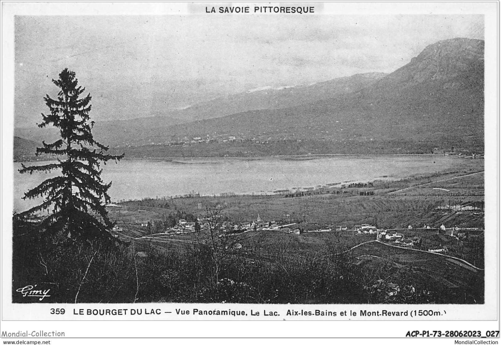 ACPP1-73-0015 - LE LAC BOURGET - Vue Panoramique - Le Lac - AIX-LES-BAINS Et Le Mont-revard - Le Bourget Du Lac