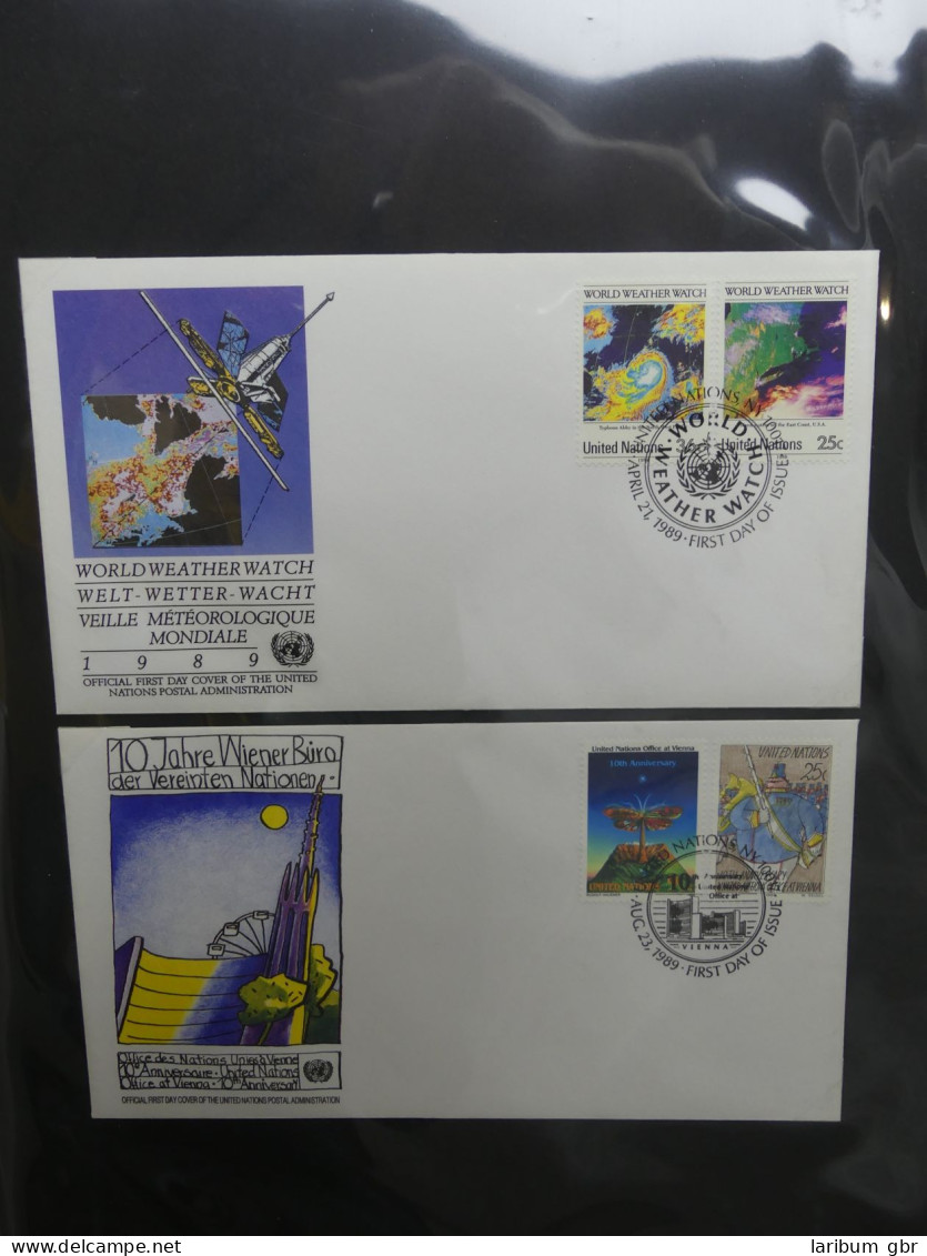 Vereinte Nationen New York FDCs ab 1988 besammelt im Ring Binder #LY664