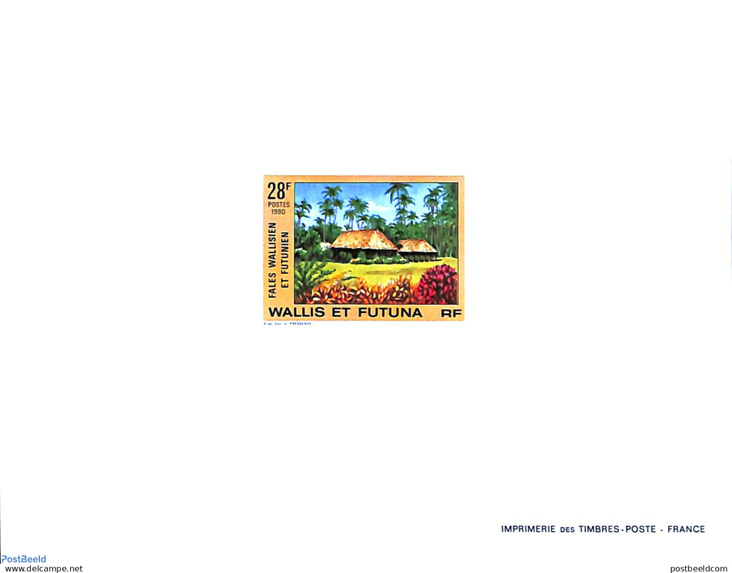 Wallis & Futuna 1990 Landscape 1v, Epreuve De Luxe, Mint NH, Nature - Flowers & Plants - Trees & Forests - Rotary, Lions Club