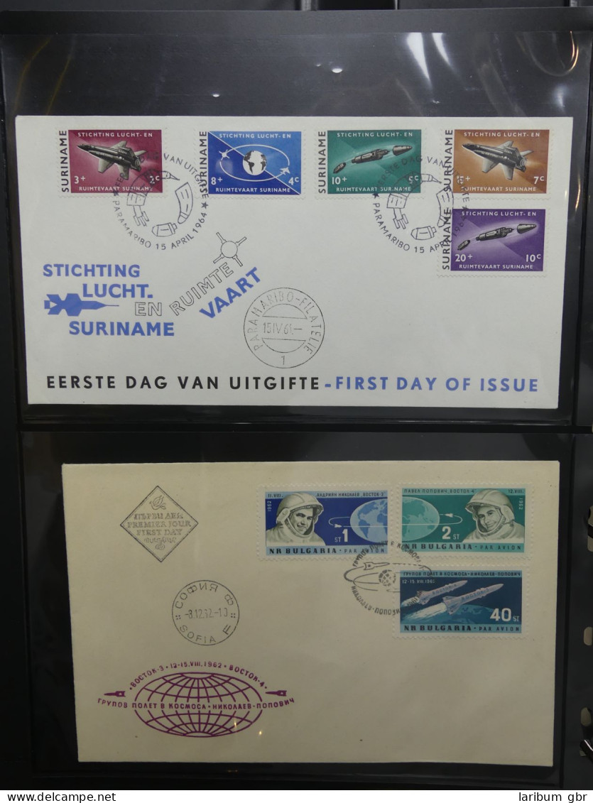 Motiv "Weltraum" FDC-Sammlung Meist 50er-60er Jahre Im Ring Binder #LY674 - Altri & Non Classificati