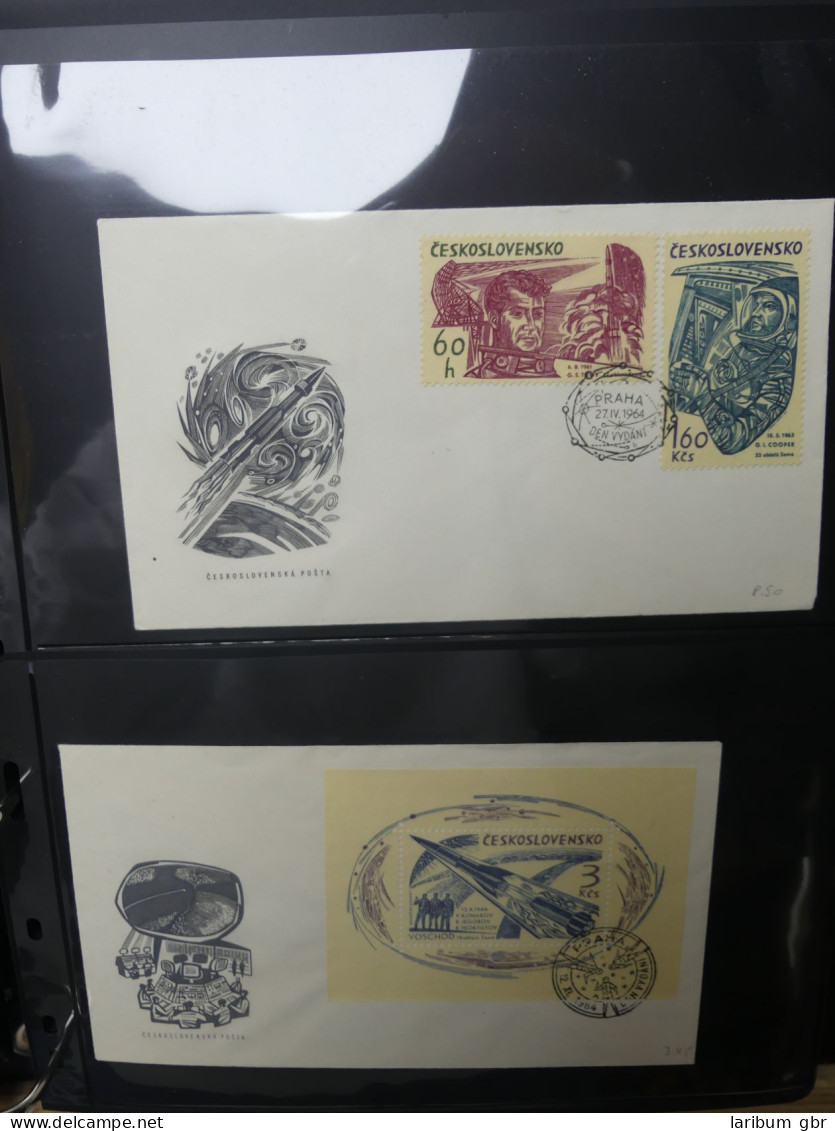 Motiv "Weltraum" FDC-Sammlung meist 50er-60er Jahre im Ring Binder #LY674