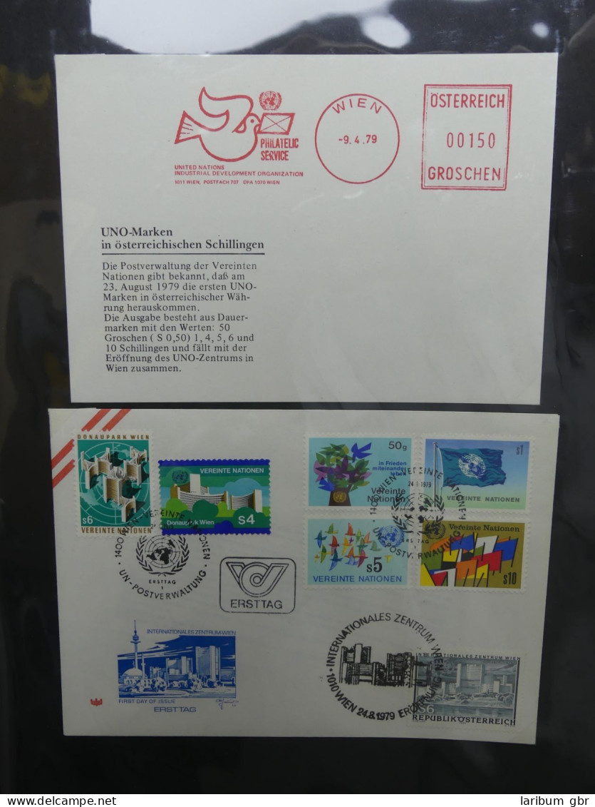 Vereinte Nationen Wien FDCs Ab 1979 Besammelt Im Ring Binder #LY665 - Sammlungen (im Alben)