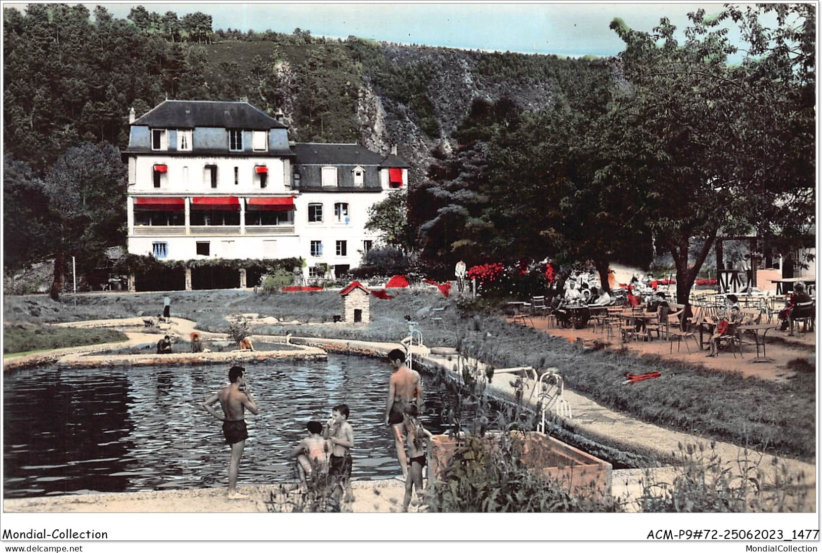 ACMP9-72-0805 - Les Alpes Mancelles - SAINT-LEONARD-DES-BOIS - Hôtel Du Touring - La Piscine - Saint Leonard Des Bois