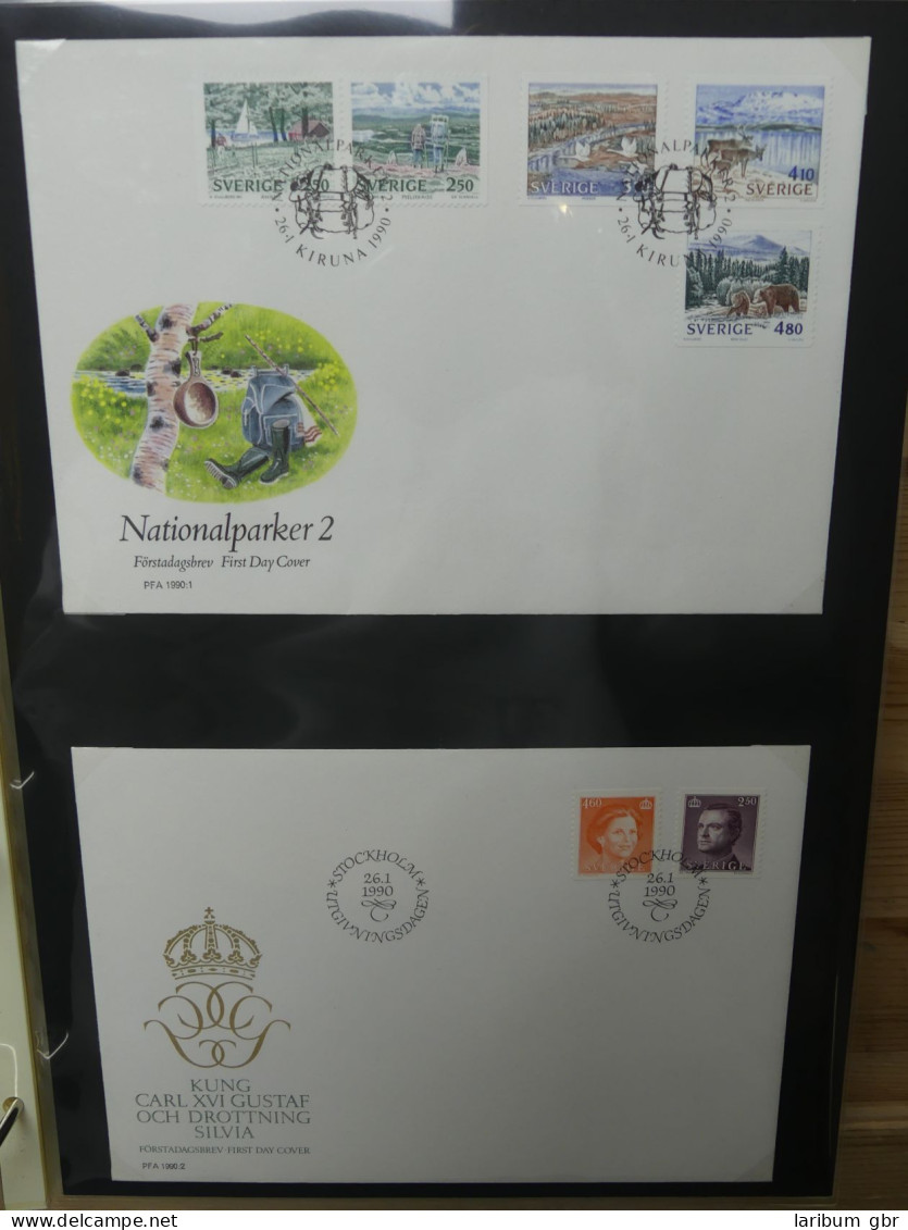 Schweden FDCs ab 1985 besammelt im Ring Binder #LY668