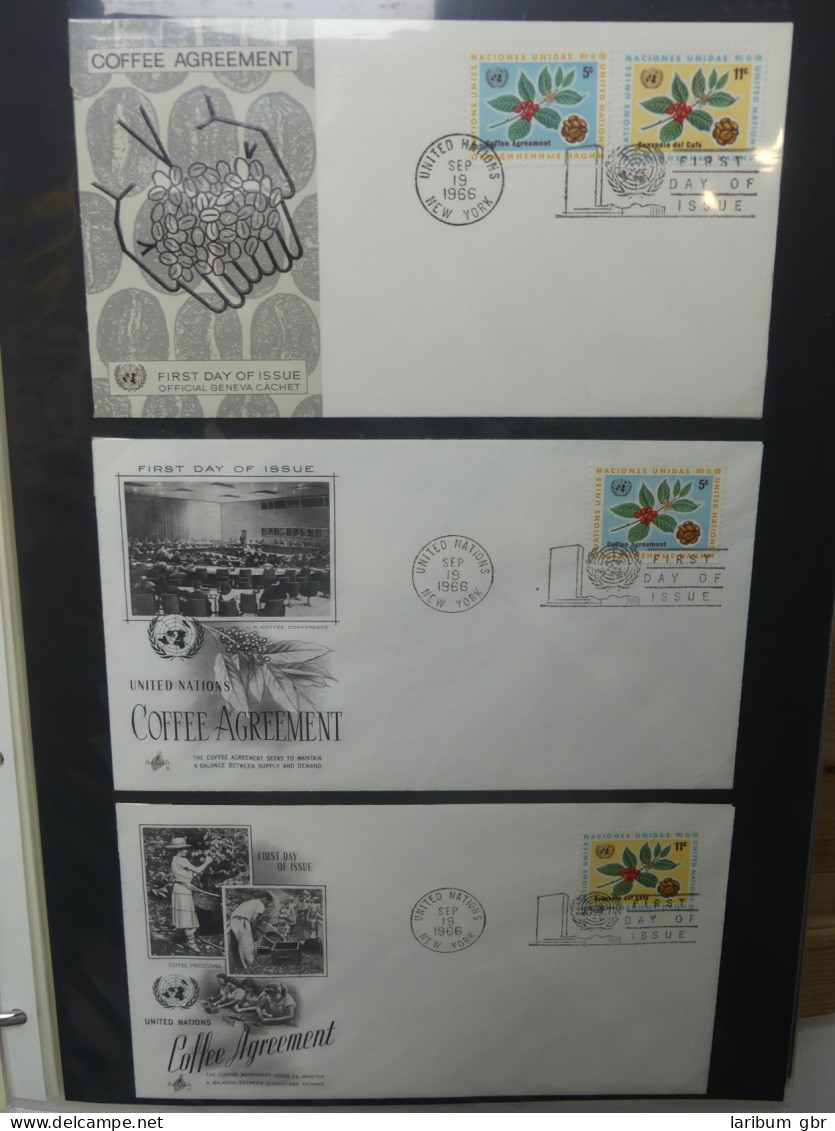 Vereinte Nationen New York FDCs Ab 1966 Besammelt Im Ring Binder #LY663 - Sammlungen (im Alben)