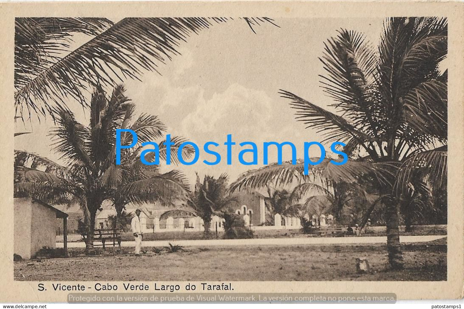 227593 PORTUGAL S. VICENTE CABO VERDE LARGO DO TARAFAL POSTAL POSTCARD - Andere & Zonder Classificatie