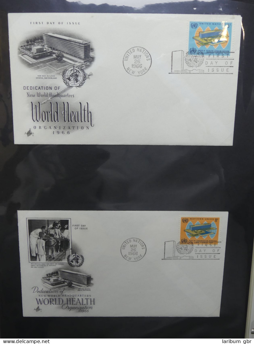 Vereinte Nationen New York FDCs ab 1951 besammelt im Ring Binder #LY662