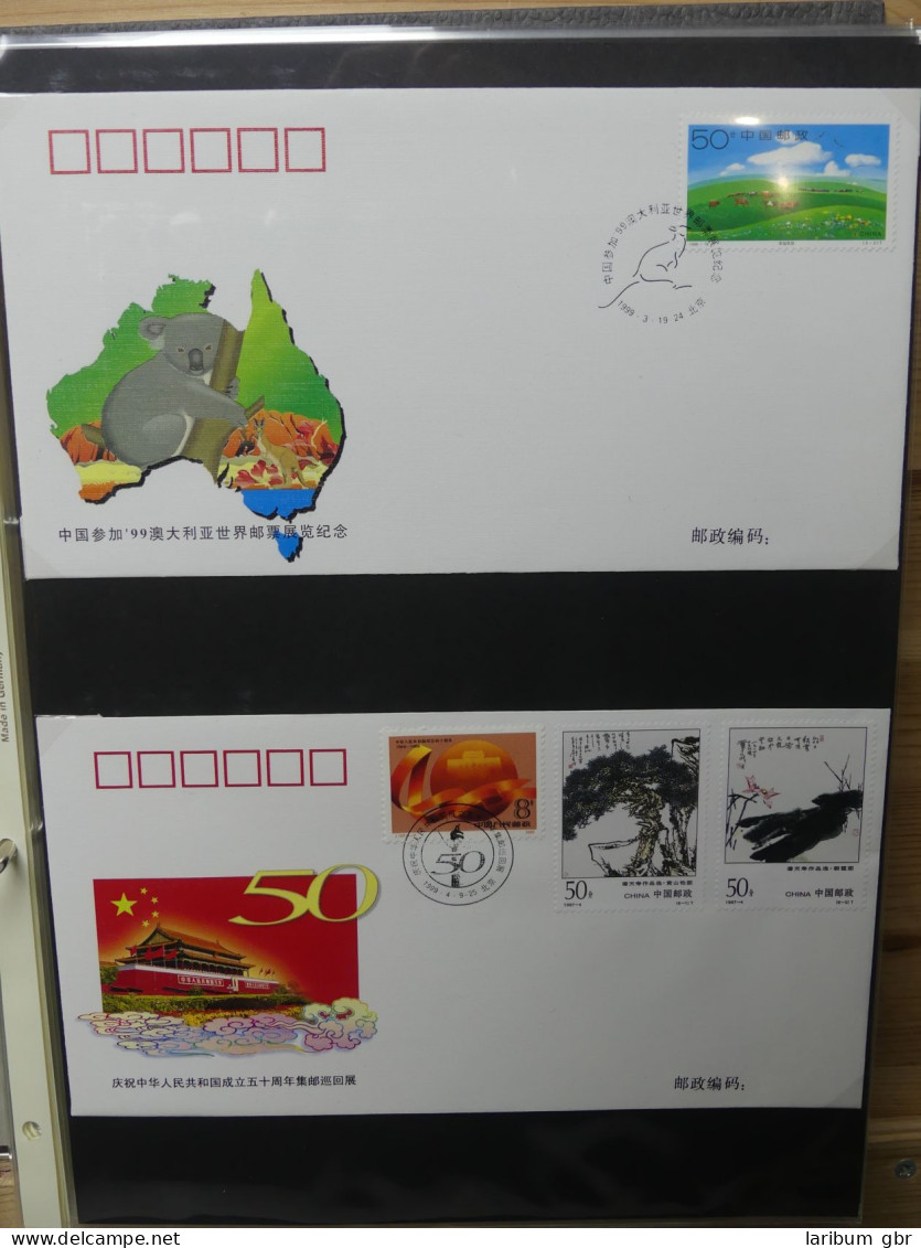 China ca. 150 FDCs aus den 90er Jahren im Ringbinder #LY643