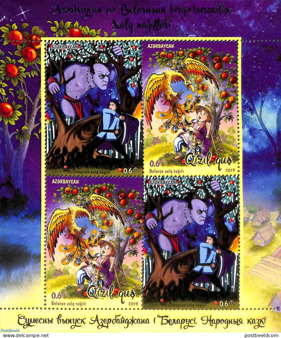 Azerbaijan 2019 Fairy Tales S/s, Mint NH, Various - Joint Issues - Art - Fairytales - Gemeinschaftsausgaben