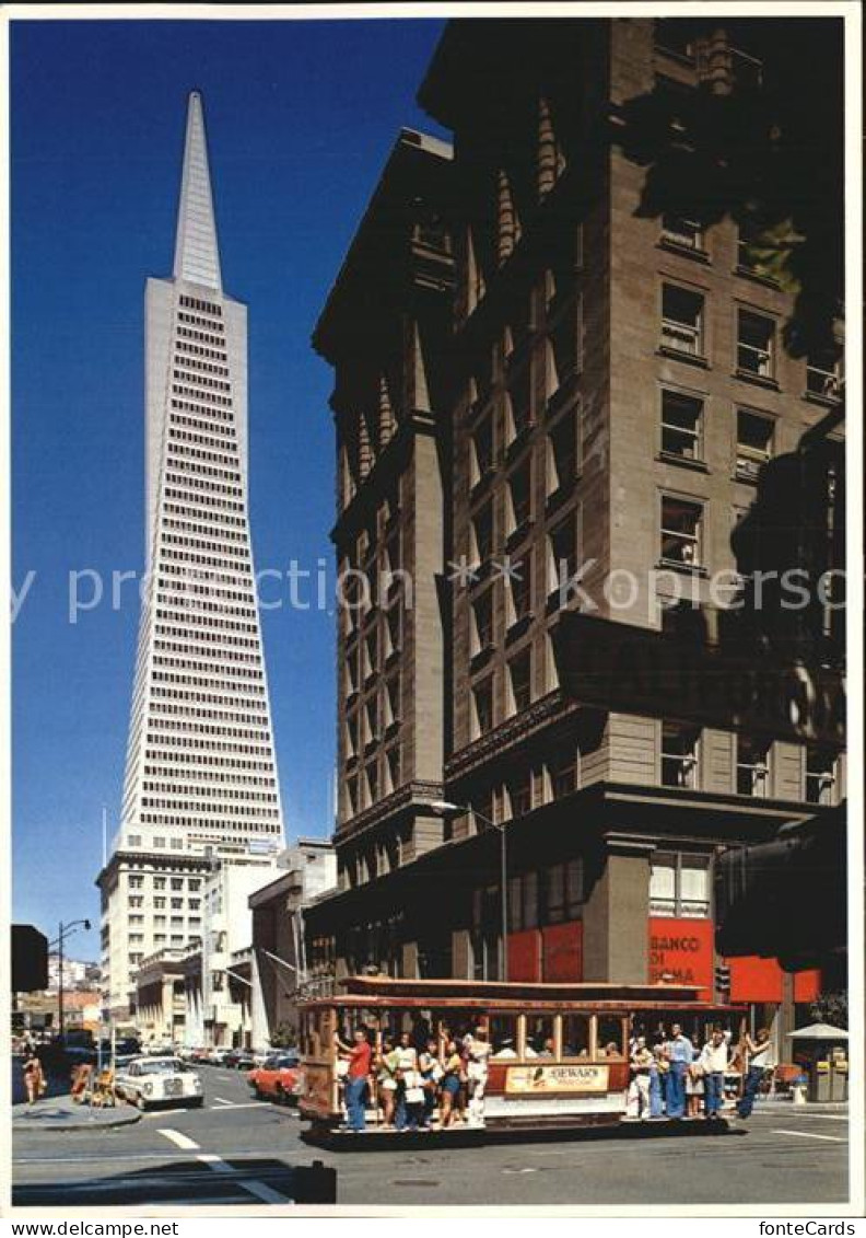 42558604 San_Francisco_California Cable Car Transamerica Building - Autres & Non Classés