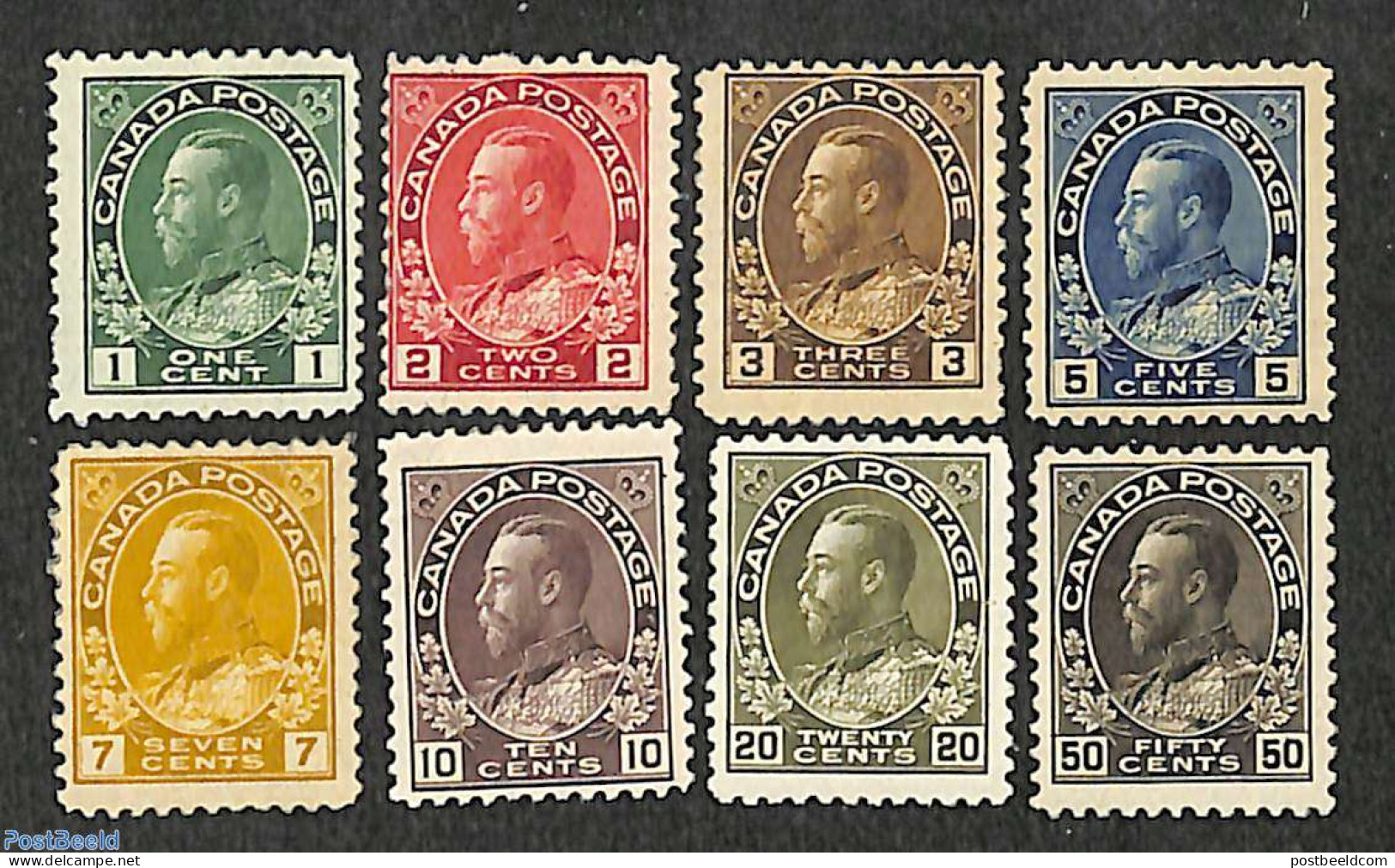 Canada 1911 Definitives, George V 8v, Unused (hinged) - Unused Stamps
