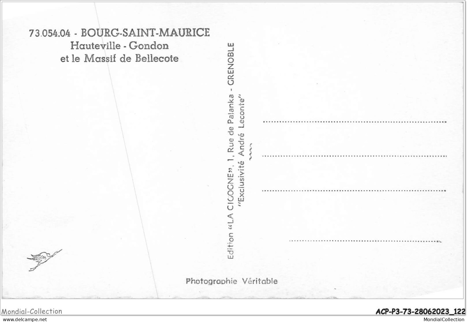 ACPP3-73-0247 - BOURG-ST-MAURICE - Hauteville - Gondon Et Le Massif De Bellecote - Bourg Saint Maurice