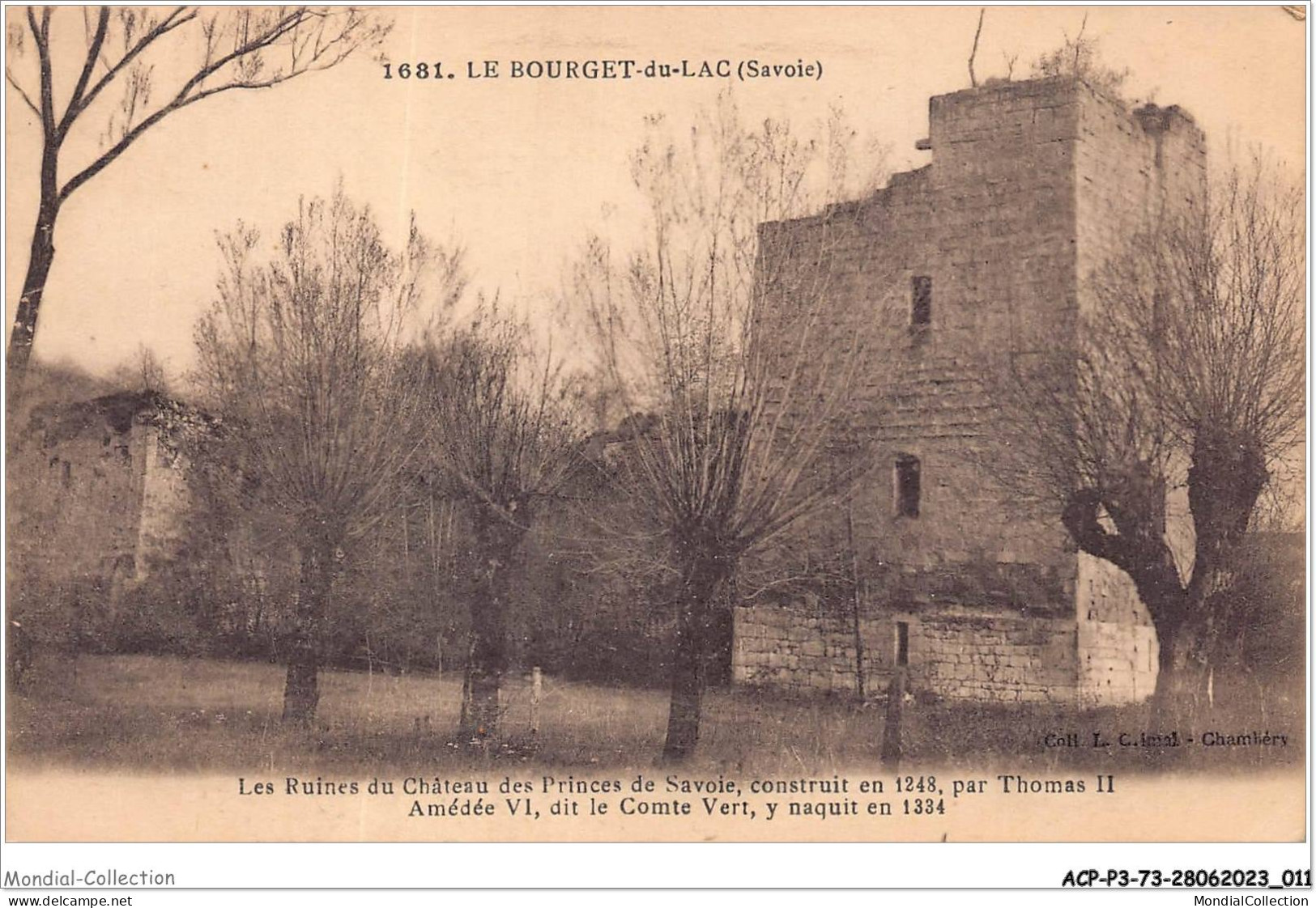 ACPP3-73-0192 - LE BOURGET-DU-LAC - Les Ruines Du Chateau Des Princes De Savoie - Construit En 1248 - Par THOMAS II - Le Bourget Du Lac