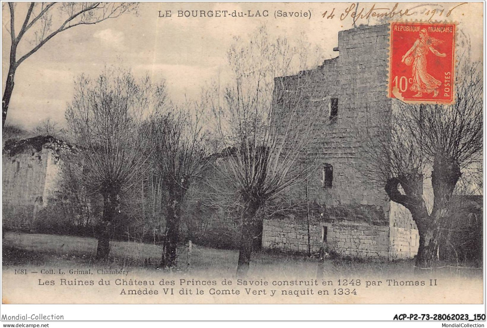 ACPP2-73-0167 - LE-BOURGET-DU-LAC - Les Ruines Du Chateau Des Princes De Savoie Construit En 1248 Par Thomas II - Le Bourget Du Lac