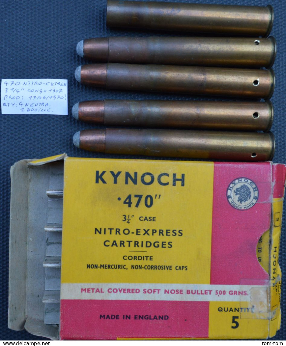 Belle collection de 27 boites de cartouches Kynoch