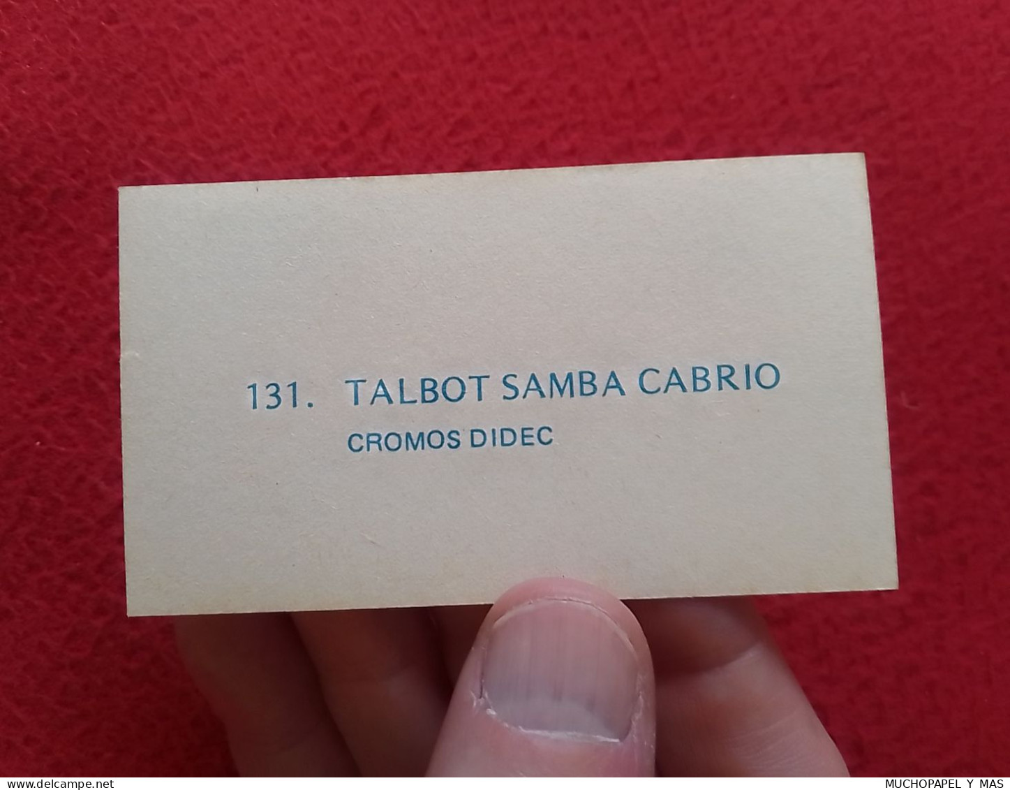 SPAIN ANTIGUO CROMO DE CROMOS DIDEC OLD COLLECTIBLE CARD CHROME CHROMO COCHE CAR VOITURE AUTO TALBOT SAMBA CABRIO... - Altri & Non Classificati