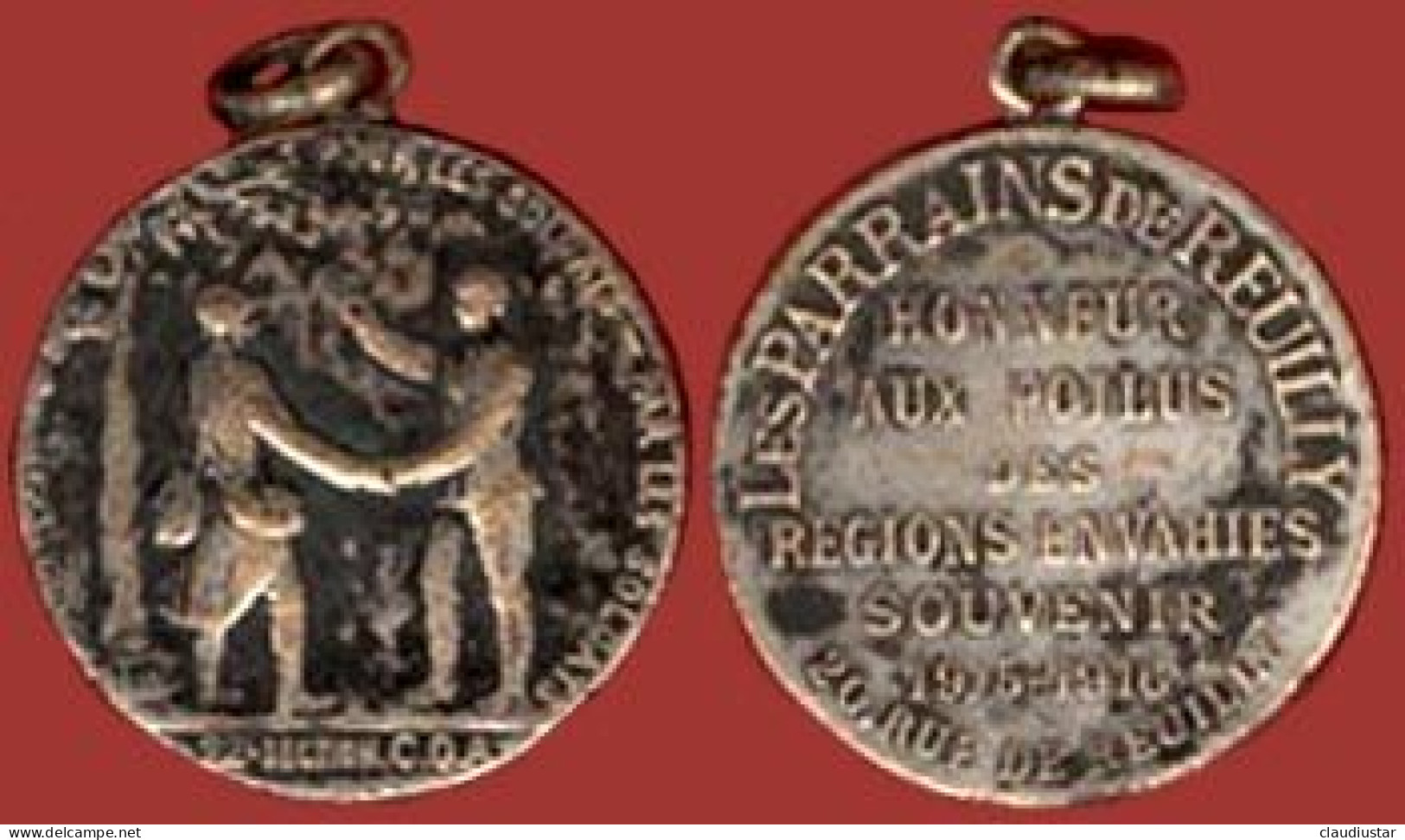 ** MEDAILLE  LES  PARRAINS  De  REUILLY  1915  - 16 ** - 1914-18