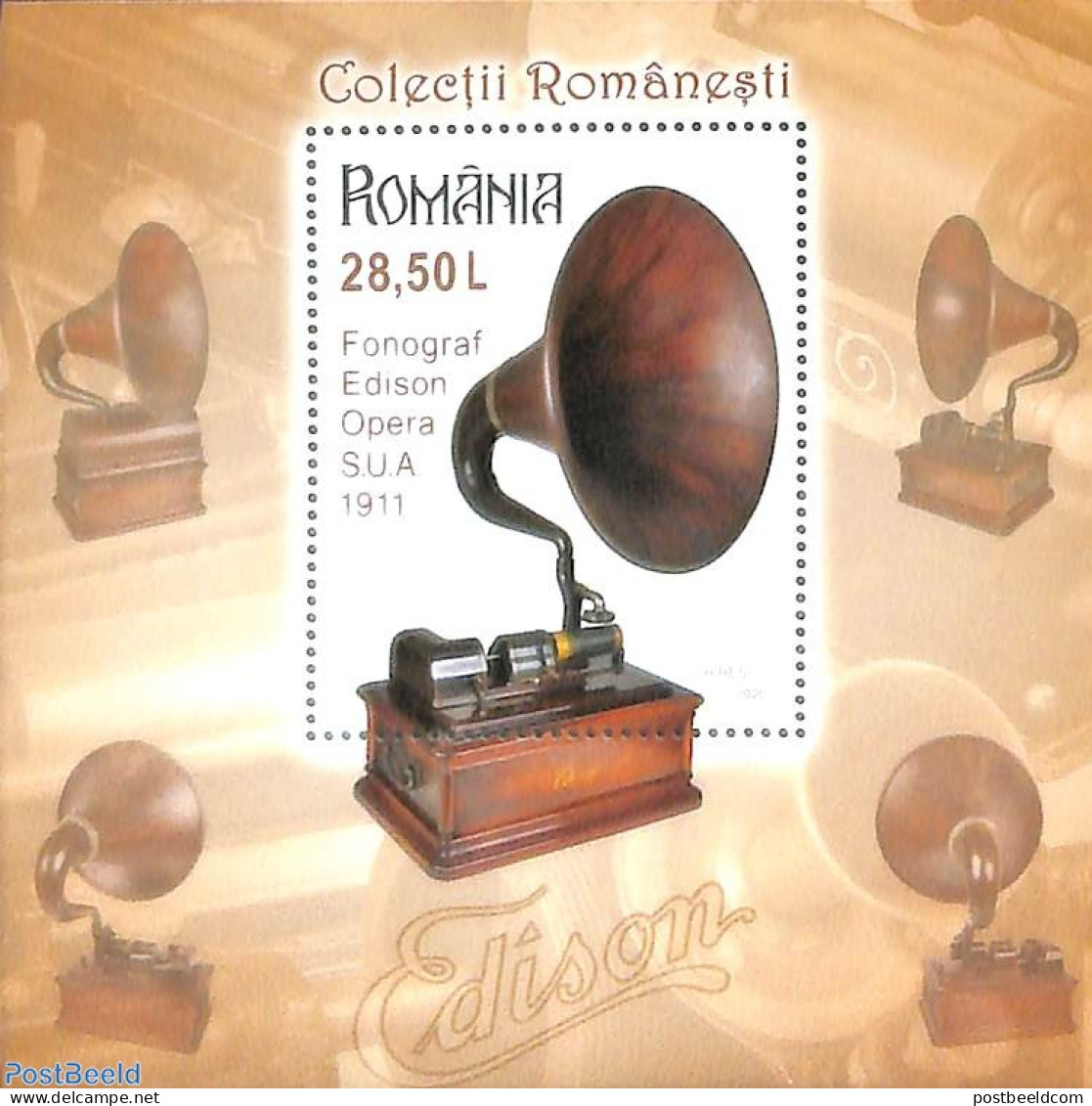 Romania 2020 Grammophone S/s, Mint NH, Performance Art - Music - Ungebraucht