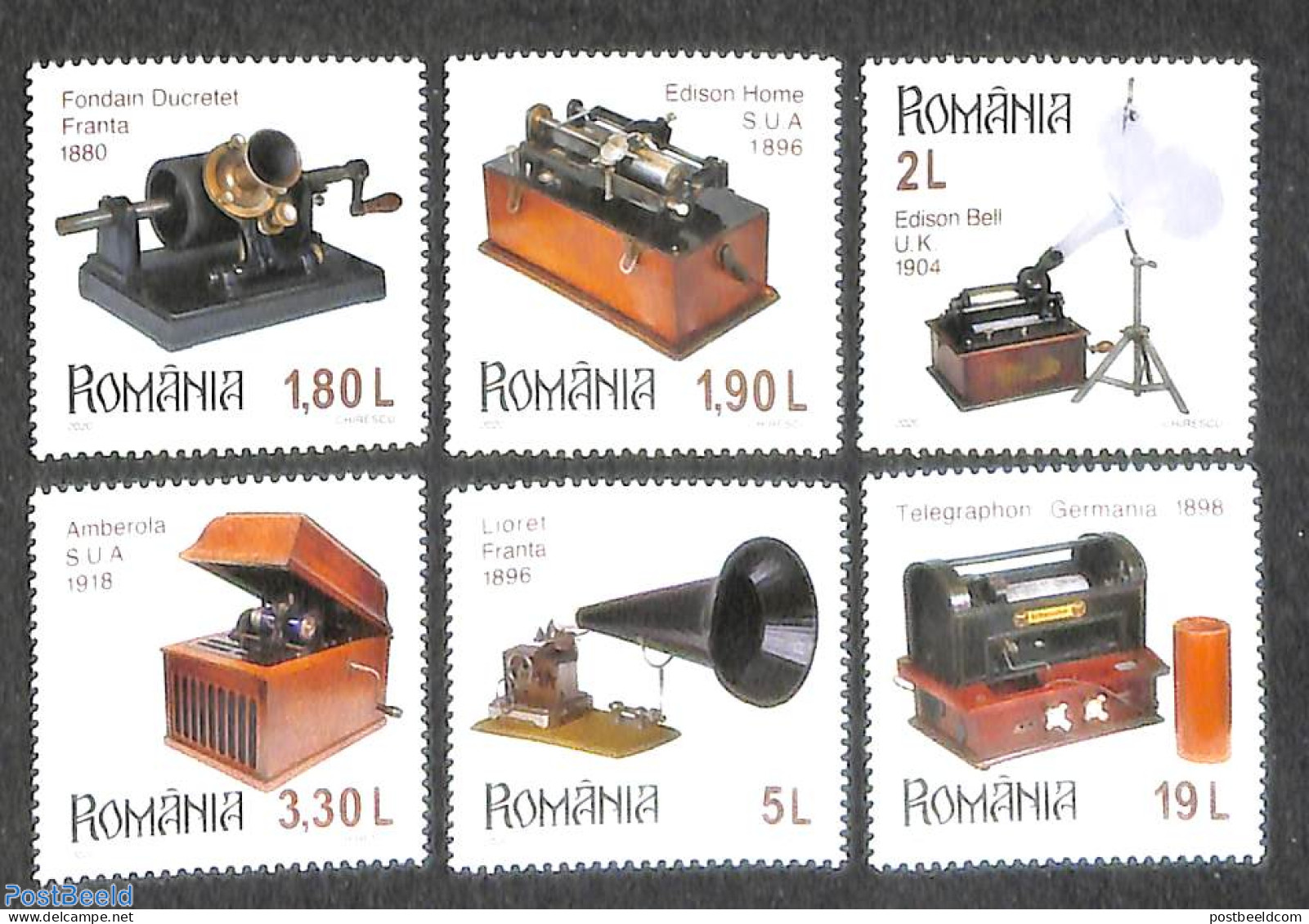 Romania 2020 Grammophones 6v, Mint NH, Performance Art - Music - Neufs