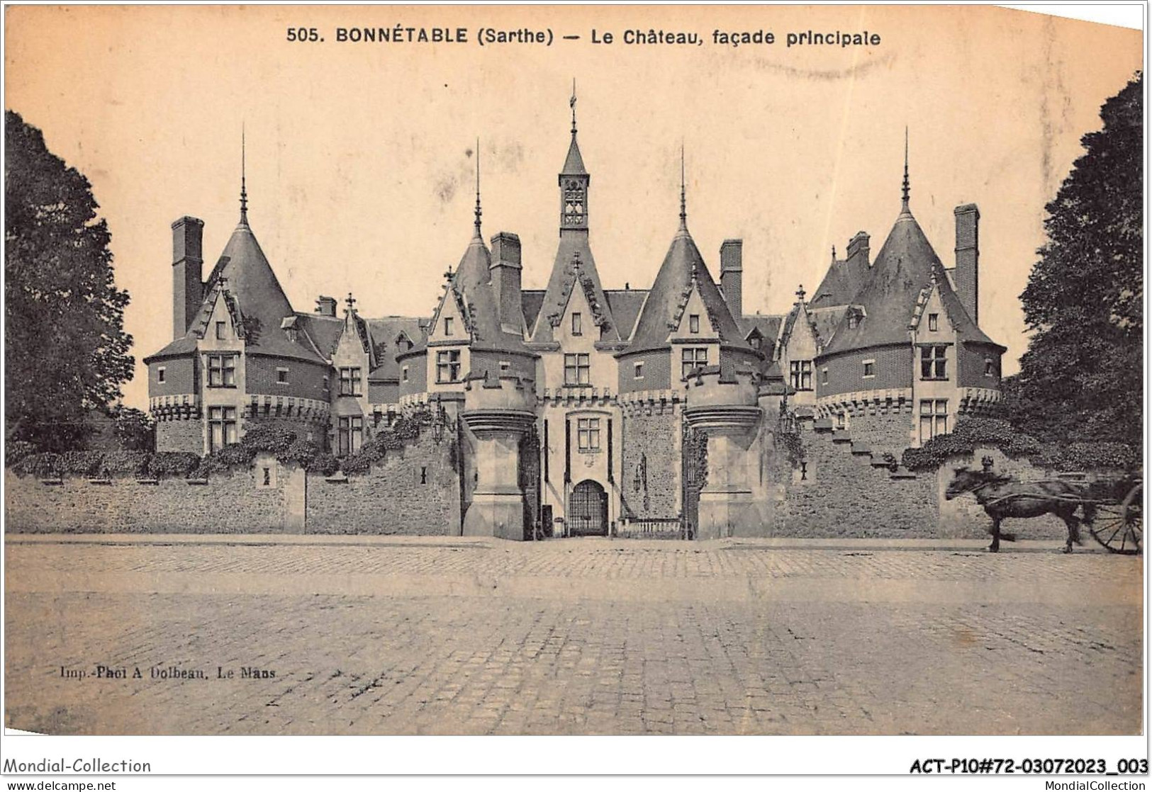 ACTP10-72-0924 - BONNETABLE - Château - Façade Principale  - Bonnetable