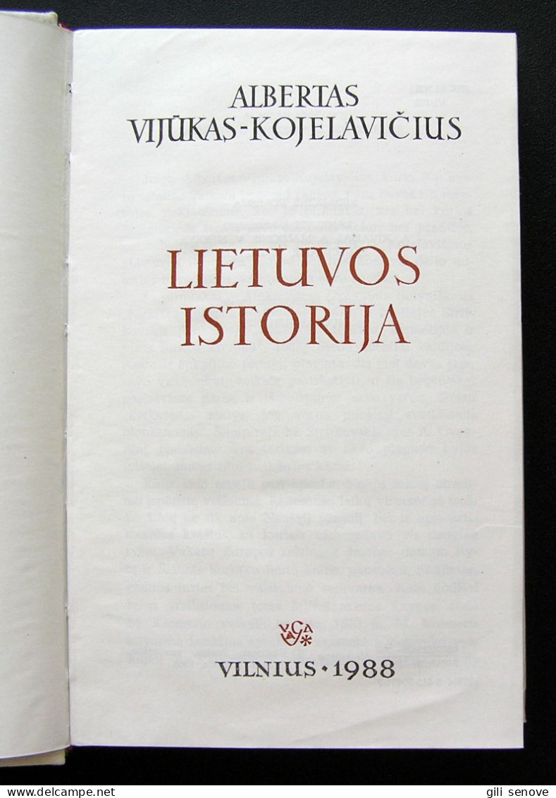 Lithuanian Book / Lietuvos Istorija By Albertas Vijūkas-Kojelavičius 1988 - Kultur