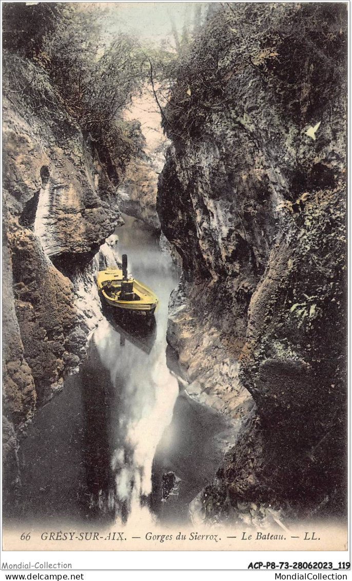 ACPP8-73-0719 - GRESY-SUR-AIX - Gorges Du Sierroz - Le Bateau - Gresy Sur Aix