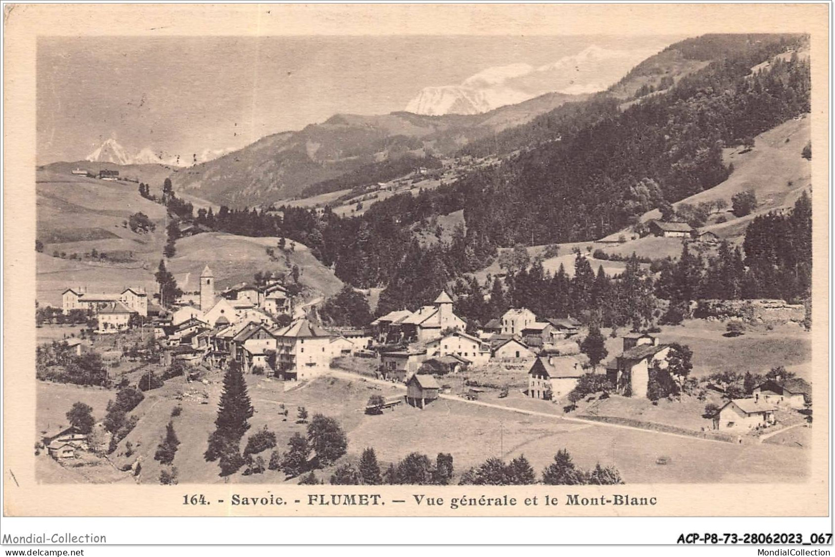 ACPP8-73-0693 - SAVOIE - FLUMET - Vue Generale Et Le Mont-blanc - Albertville